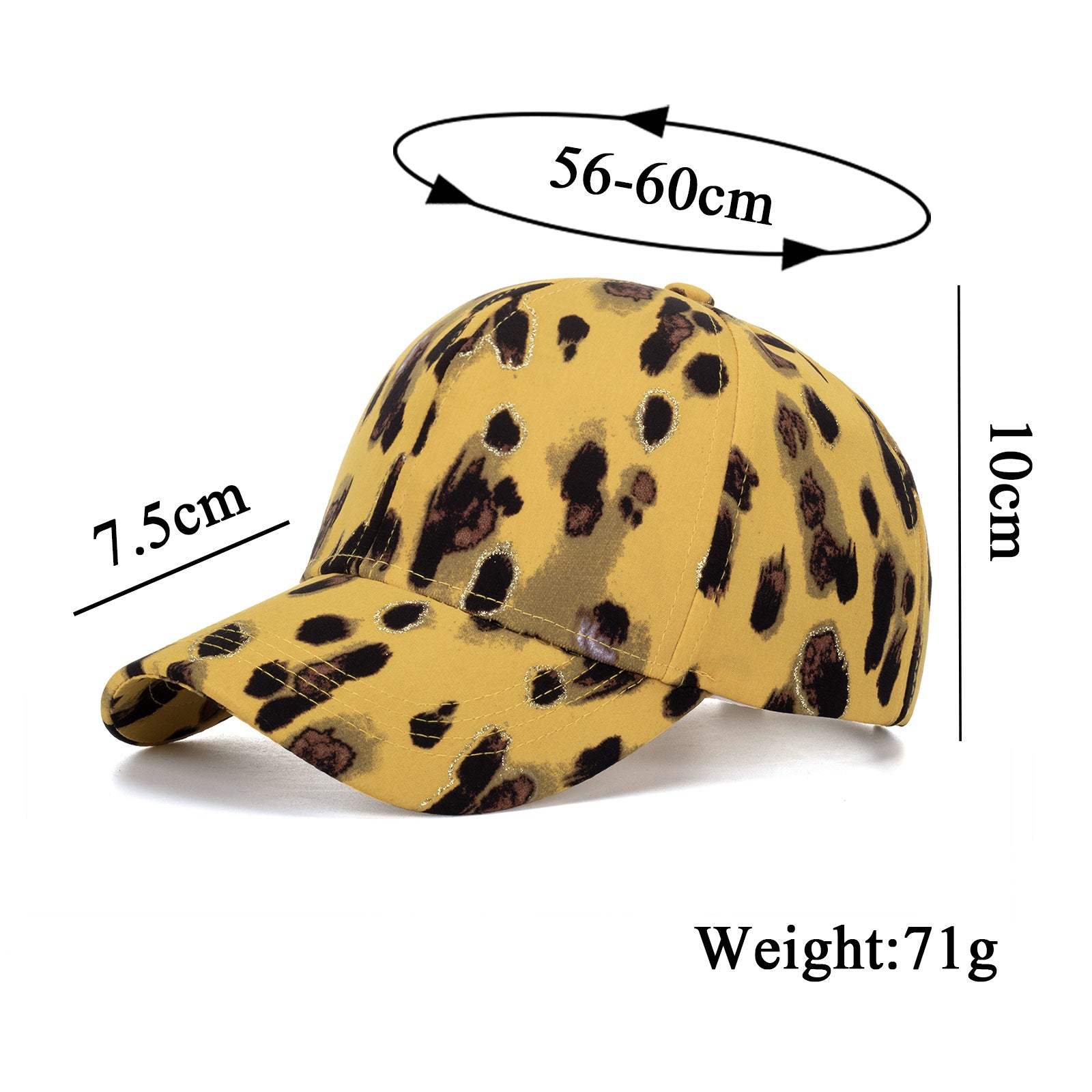 Wholesale Gold powder speckled baseball cap with sun protection